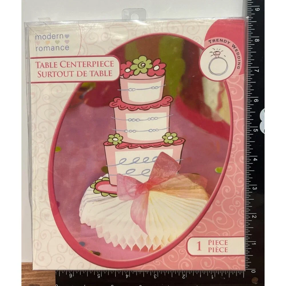 Modern Romance Wedding Cake Tiered Table Centerpiece Honeycomb Decoration